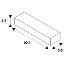 SLV 3-fase lengteconnector S-TRACK PHASE & DALI ingebouwde versie, DALI aanstuurbaar, met voedermogelijkheid, wit