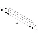 Flex connector TRACK 48V DALI aanstuurbaar, elektrisch, zwart