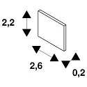 Eindkap TRACK 48V standaard, voor opbouwrail, zwart