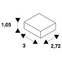 plafondklem TRACK 48V, zwart