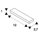 Railversterkingsplaat TRACK 48V met ophangset, zwart