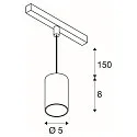 pendant luminaire NUMINOS® XS 48V 55° for VDU workstation, DALI controllable IP20, white matt dimmable