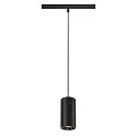 pendant luminaire NUMINOS® S TRACK 48V DALI controllable IP20, chrome, black dimmable
