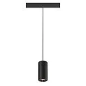 SLV Pendelarmatuur NUMINOS® S TRACK 48V DALI aanstuurbaar IP20, chroom, zwart dimbaar