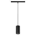 pendant luminaire NUMINOS® S TRACK 48V DALI controllable IP20, chrome, black dimmable