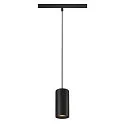 pendant luminaire NUMINOS® S TRACK 48V DALI controllable IP20, black dimmable