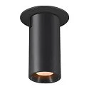 Plafondinbouwarmatuur NUMINOS® PROJECTOR S cilindrisch, zwart