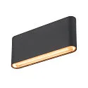SLV outdoor wall luminaire OVAL 18 WL IP65, black