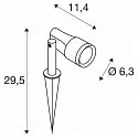 SLV Armatuur met grondpen SYNA GARDEN IP65, zwart 