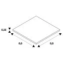 Afdekking UNIVERSAL DOWNLIGHT IP20 hoekig, draaibaar, zwart