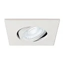 SLV cover UNIVERSAL DOWNLIGHT IP20 square, swivelling, white
