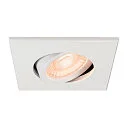 SLV cover UNIVERSAL DOWNLIGHT IP20 square, swivelling, white