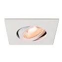 SLV cover UNIVERSAL DOWNLIGHT IP20 square, swivelling, white