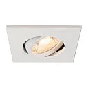 SLV cover UNIVERSAL DOWNLIGHT IP20 square, swivelling, white