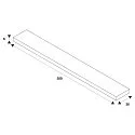Afdekking TRACK 48V diep, voor opbouwrail, voor inbouwrail, zwart