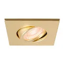 SLV Afdekking UNIVERSAL DOWNLIGHT IP20 hoekig, draaibaar, goud mat