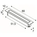 SLV Vloerinbouwarmatuur DASAR® 600 stijf, DALI aanstuurbaar, begaanbaar IP65 / IP67, rvs dimbaar