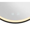 SLV Spiegel met verlichting TRUKKO 60 IP44, zwart, transparant dimbaar