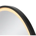 SLV Spiegel met verlichting TRUKKO 60 IP44, zwart, transparant dimbaar