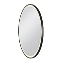 SLV mirror with lighting TRUKKO 80 IP44, black, transparent dimmable