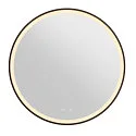 SLV mirror with lighting TRUKKO 80 IP44, black, transparent dimmable