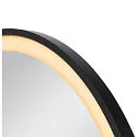 SLV mirror with lighting TRUKKO 80 IP44, black, transparent dimmable