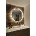 SLV mirror with lighting TRUKKO 80 IP44, black, transparent dimmable
