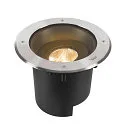 SLV floor recessed luminaire DASAR® XL round, swivelling, DALI controllable, passable IP65 / IP67, stainless steel dimmable