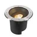 SLV floor recessed luminaire DASAR® XL round, swivelling, DALI controllable, passable IP65 / IP67, stainless steel dimmable