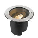SLV floor recessed luminaire DASAR® XL round, swivelling, DALI controllable, passable IP65 / IP67, stainless steel dimmable