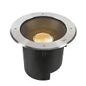 SLV floor recessed luminaire DASAR® XL round, swivelling, DALI controllable, passable IP65 / IP67, stainless steel dimmable