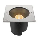 SLV Vloerinbouwarmatuur DASAR® XL hoekig, draaibaar, DALI aanstuurbaar, begaanbaar IP65 / IP67, rvs dimbaar