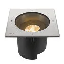 SLV Vloerinbouwarmatuur DASAR® XL hoekig, draaibaar, DALI aanstuurbaar, begaanbaar IP65 / IP67, rvs dimbaar
