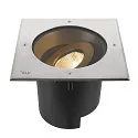 SLV Vloerinbouwarmatuur DASAR® XL hoekig, draaibaar, DALI aanstuurbaar, begaanbaar IP65 / IP67, rvs dimbaar
