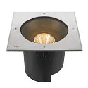 SLV Vloerinbouwarmatuur DASAR® XL hoekig, draaibaar, DALI aanstuurbaar, begaanbaar IP65 / IP67, rvs dimbaar