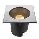 SLV Vloerinbouwarmatuur DASAR® XL hoekig, draaibaar, DALI aanstuurbaar, begaanbaar IP65 / IP67, rvs dimbaar