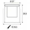 SLV Vloerinbouwarmatuur DASAR® XL hoekig, draaibaar, DALI aanstuurbaar, begaanbaar IP65 / IP67, rvs dimbaar