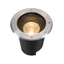 SLV Vloerinbouwarmatuur DASAR® L rond, draaibaar, DALI aanstuurbaar, begaanbaar IP65 / IP67, rvs dimbaar
