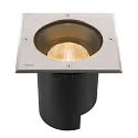 SLV Vloerinbouwarmatuur DASAR® L hoekig, draaibaar, DALI aanstuurbaar, begaanbaar IP65 / IP67, rvs dimbaar