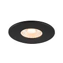 SLV Plafondinbouwarmatuur UNIVERSAL DOWNLIGHT PHASE set van 12 IP20 / IP65, zwart dimbaar