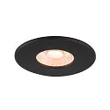 SLV Plafondinbouwarmatuur UNIVERSAL DOWNLIGHT PHASE set van 12 IP20 / IP65, zwart dimbaar