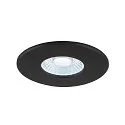 SLV Plafondinbouwarmatuur UNIVERSAL DOWNLIGHT PHASE set van 12 IP20 / IP65, zwart dimbaar
