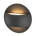 Wandarmatuur voor buitenshuis LID II UP/DOWN rond, stijf, CCT Switch IP65, antraciet, mat dimbaar
