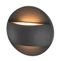 SLV Wandarmatuur voor buitenshuis LID II UP/DOWN rond, stijf, CCT Switch IP65, antraciet, mat dimbaar