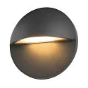 Wandarmatuur voor buitenshuis LID II  SINGLE rond, stijf, CCT Switch IP65, antraciet, mat dimbaar