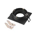 Verzonken plafondring NEW TRIA® 75 vierkant, zwart