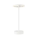 Tafellamp op batterijen VINOLINA ONE met Touch-Dimmer, Ring-Vorm, met Oplaadstation IP54, wit dimbaar