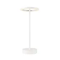 SLV Tafellamp op batterijen VINOLINA ONE met Touch-Dimmer, Ring-Vorm, met Oplaadstation IP54, wit dimbaar