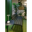 SLV Tafellamp op batterijen VINOLINA ONE met Touch-Dimmer, Ring-Vorm, met Oplaadstation IP54, wit dimbaar