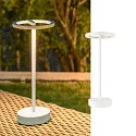 SLV Tafellamp op batterijen VINOLINA ONE met Touch-Dimmer, Ring-Vorm, met Oplaadstation IP54, wit dimbaar